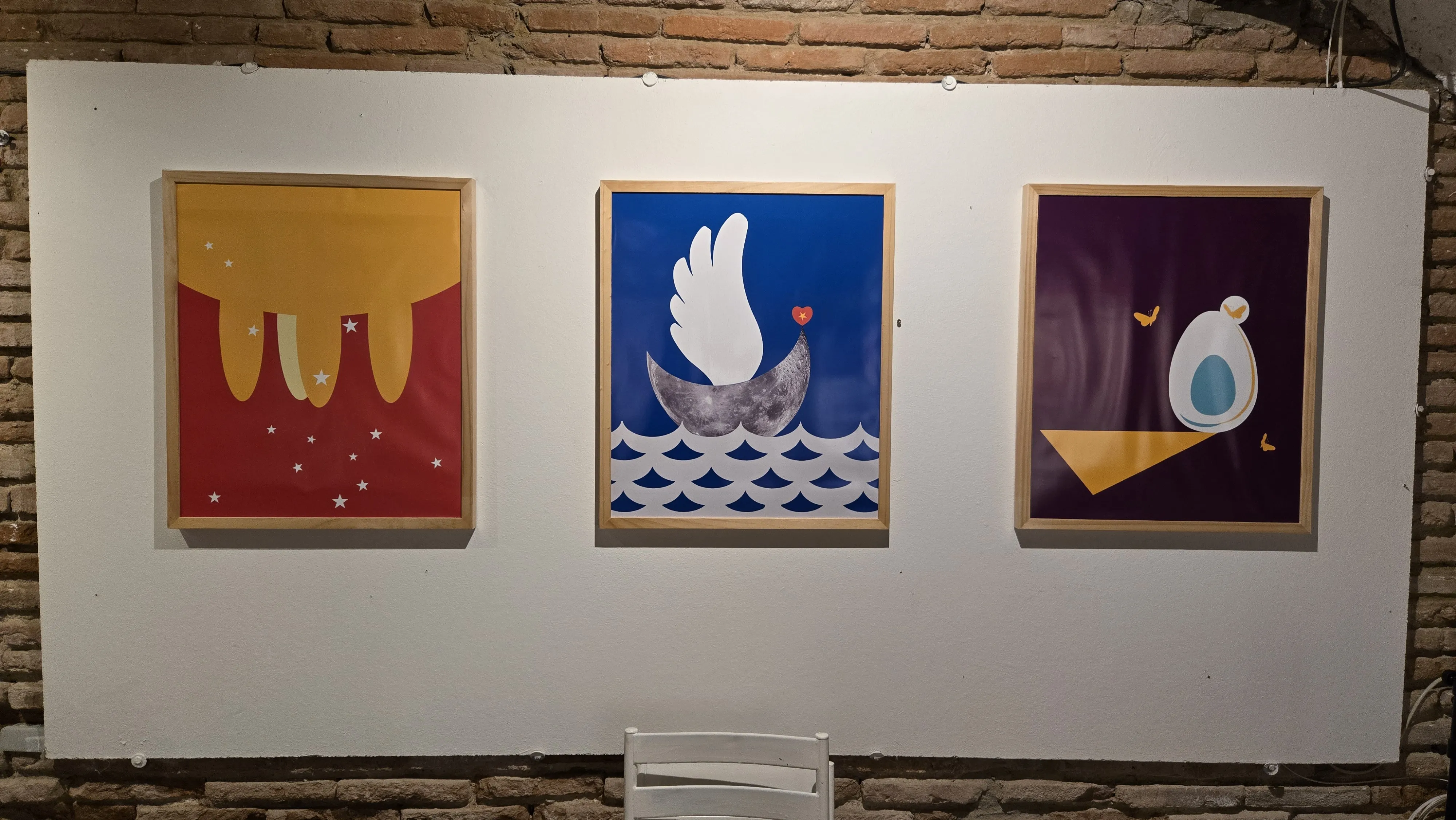 Trois tableaux symboliques de Cécile Cayla Boucharel